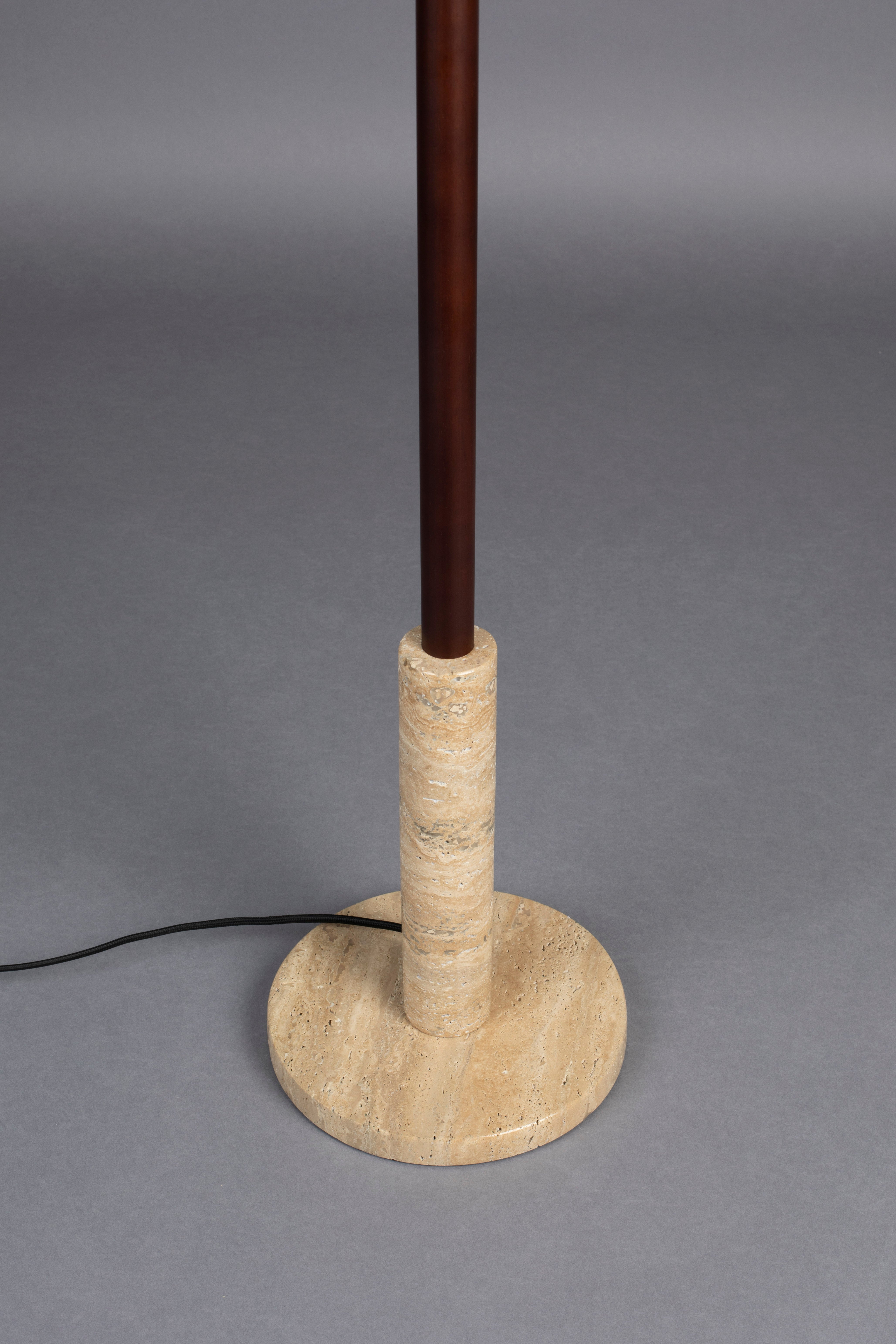 Dutchbone Yesckson Travertine Marble Floor Lamp